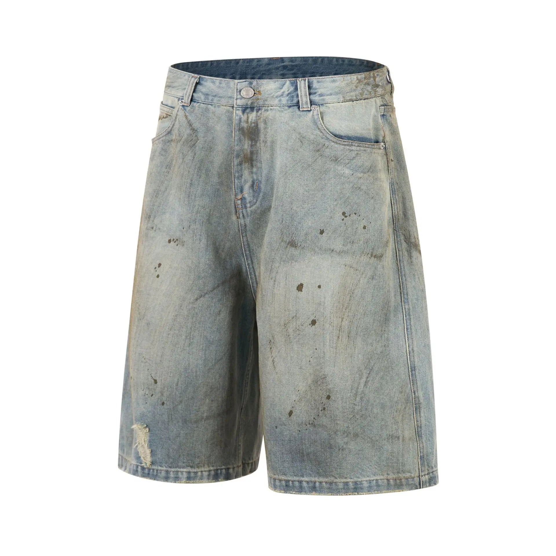 Grime Light Blue Jean Shorts