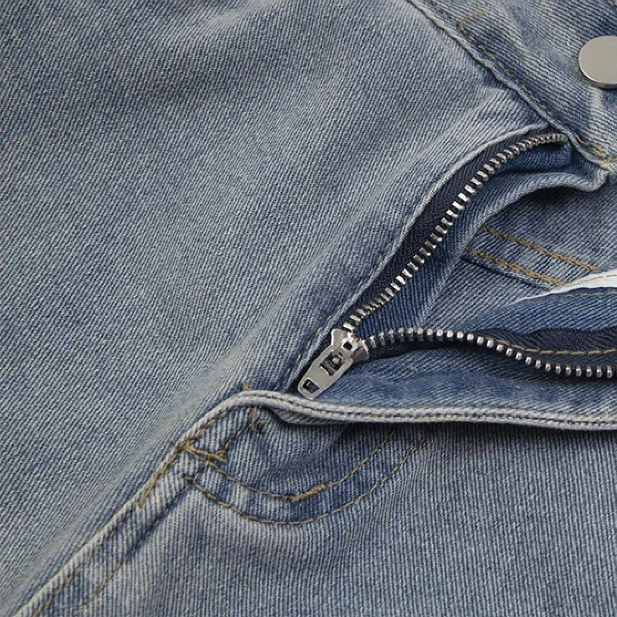 Rhinestone Raw Hem Light Wash Jean Shorts