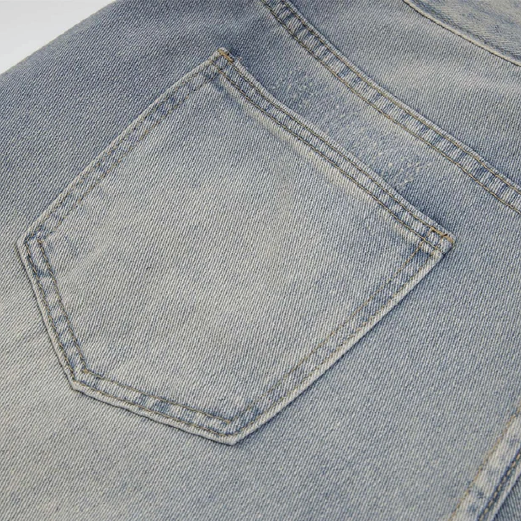 Rhinestone Raw Hem Light Wash Jean Shorts